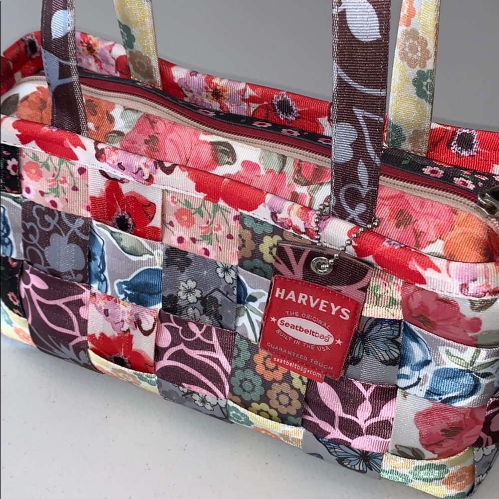 Harvey's Flora Patchwork Large Satchel, circa 2010, RARE